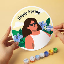 Load image into Gallery viewer, Mini Paint by Numbers Set - Discs Ø20cm (6 pieces) - Blooming Seasons