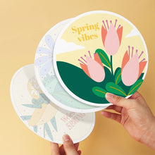 Load image into Gallery viewer, Mini Paint by Numbers Set - Discs Ø20cm (6 pieces) - Blooming Seasons