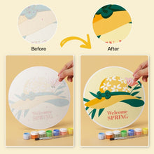 Load image into Gallery viewer, Mini Paint by Numbers Set - Discs Ø20cm (6 pieces) - Blooming Seasons