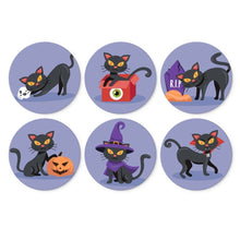 Load image into Gallery viewer, Mini Paint by Numbers Set - Discs Ø20cm (6 pieces) - Cats and Witchcraft Figured'Art