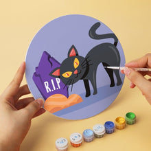 Load image into Gallery viewer, Mini Paint by Numbers Set - Discs Ø20cm (6 pieces) - Cats and Witchcraft