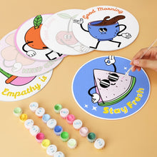 Load image into Gallery viewer, Mini Paint by Numbers Set - Discs Ø20cm (6 pieces) - Sunny State of Mind