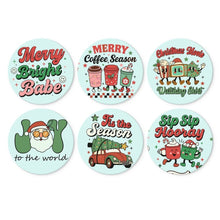 Load image into Gallery viewer, Mini Paint by Numbers Set - Discs Ø20cm (6 pieces) - Warm Christmas Wishes Figured'Art