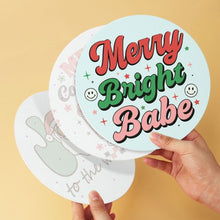 Load image into Gallery viewer, Mini Paint by Numbers Set - Discs Ø20cm (6 pieces) - Warm Christmas Wishes