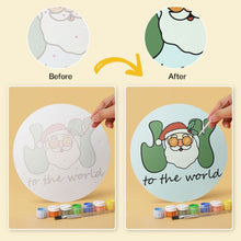 Load image into Gallery viewer, Mini Paint by Numbers Set - Discs Ø20cm (6 pieces) - Warm Christmas Wishes