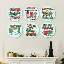 Load image into Gallery viewer, Mini Paint by Numbers Set - Discs Ø20cm (6 pieces) - Warm Christmas Wishes