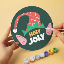 Load image into Gallery viewer, Mini Paint by Numbers Set - Discs Ø20cm (6 pieces) - Christmas Cheer 2