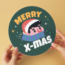 Load image into Gallery viewer, Mini Paint by Numbers Set - Discs Ø20cm (6 pieces) - Christmas Cheer 2