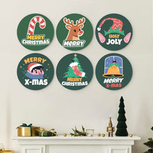 Load image into Gallery viewer, Mini Paint by Numbers Set - Discs Ø20cm (6 pieces) - Christmas Cheer 2
