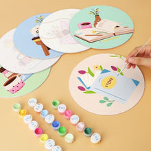 Load image into Gallery viewer, Mini Paint by Numbers Set - Discs Ø20cm (6 pieces) - Little Creative Rituals