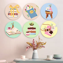 Load image into Gallery viewer, Mini Paint by Numbers Set - Discs Ø20cm (6 pieces) - Little Creative Rituals