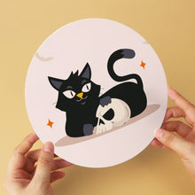 Load image into Gallery viewer, Mini Paint by Numbers Set - Discs Ø20cm (6 pieces) - Spooky Cats