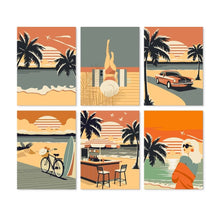 Load image into Gallery viewer, Mini Paint by Numbers Set 15x20cm (6 pieces) - Vintage Horizons Figured'Art