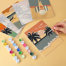 Load image into Gallery viewer, Mini Paint by Numbers Set 15x20cm (6 pieces) - Vintage Horizons
