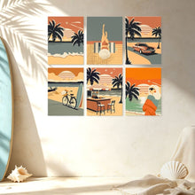 Load image into Gallery viewer, Mini Paint by Numbers Set 15x20cm (6 pieces) - Vintage Horizons