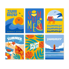Load image into Gallery viewer, Mini Paint by Numbers Set 15x20cm (6 pieces) - Summer Vibes 2 Figured'Art