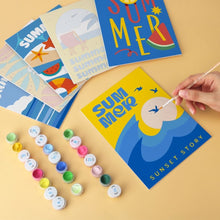 Load image into Gallery viewer, Mini Paint by Numbers Set 15x20cm (6 pieces) - Summer Vibes 2