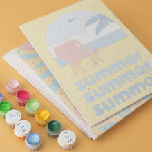 Load image into Gallery viewer, Mini Paint by Numbers Set 15x20cm (6 pieces) - Summer Vibes 2