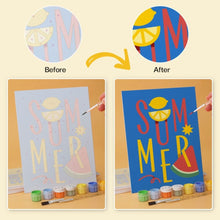 Load image into Gallery viewer, Mini Paint by Numbers Set 15x20cm (6 pieces) - Summer Vibes 2