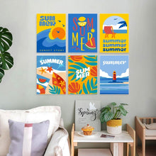 Load image into Gallery viewer, Mini Paint by Numbers Set 15x20cm (6 pieces) - Summer Vibes 2