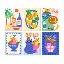 Load image into Gallery viewer, Mini Paint by Numbers Set 15x20cm (6 pieces) - Summer Mood Board Figured'Art