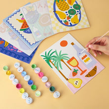 Load image into Gallery viewer, Mini Paint by Numbers Set 15x20cm (6 pieces) - Summer Mood Board