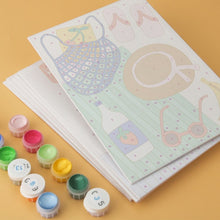 Load image into Gallery viewer, Mini Paint by Numbers Set 15x20cm (6 pieces) - Summer Mood Board