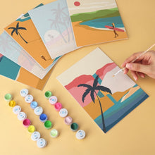 Load image into Gallery viewer, Mini Paint by Numbers Set 15x20cm (6 pieces) - Golden Coastline