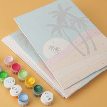 Load image into Gallery viewer, Mini Paint by Numbers Set 15x20cm (6 pieces) - Golden Coastline