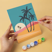 Load image into Gallery viewer, Mini Paint by Numbers Set 15x20cm (6 pieces) - Golden Coastline