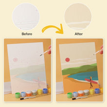 Load image into Gallery viewer, Mini Paint by Numbers Set 15x20cm (6 pieces) - Golden Coastline