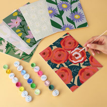Load image into Gallery viewer, Mini Paint by Numbers Set 15x20cm (6 pieces) - Vivid Florals