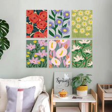 Load image into Gallery viewer, Mini Paint by Numbers Set 15x20cm (6 pieces) - Vivid Florals