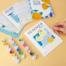 Load image into Gallery viewer, Mini Paint by Numbers Set 15x20cm (6 pieces) - Lemon Breeze