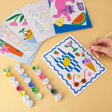 Load image into Gallery viewer, Mini Paint by Numbers Set 15x20cm (6 pieces) - Fruity Picnic