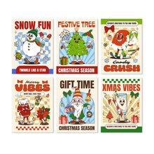 Load image into Gallery viewer, Mini Paint by Numbers Set 15x20cm (6 pieces) - Comic Christmas Figured'Art