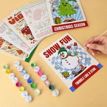 Load image into Gallery viewer, Mini Paint by Numbers Set 15x20cm (6 pieces) - Comic Christmas