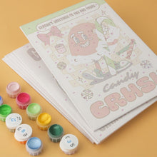 Load image into Gallery viewer, Mini Paint by Numbers Set 15x20cm (6 pieces) - Comic Christmas