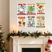 Load image into Gallery viewer, Mini Paint by Numbers Set 15x20cm (6 pieces) - Comic Christmas