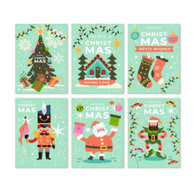 Load image into Gallery viewer, Mini Paint by Numbers Set 15x20cm (6 pieces) - Christmas in Mint Figured'Art