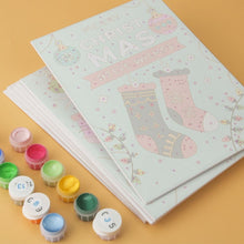 Load image into Gallery viewer, Mini Paint by Numbers Set 15x20cm (6 pieces) - Christmas in Mint