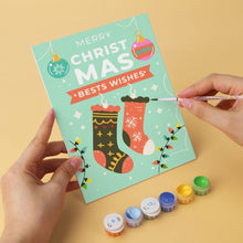 Load image into Gallery viewer, Mini Paint by Numbers Set 15x20cm (6 pieces) - Christmas in Mint