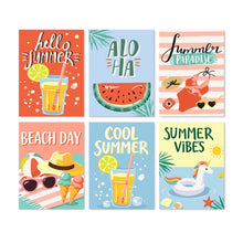 Load image into Gallery viewer, Mini Paint by Numbers Set 15x20cm (6 pieces) - Poolside Pop Figured'Art