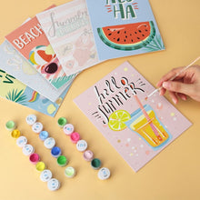 Load image into Gallery viewer, Mini Paint by Numbers Set 15x20cm (6 pieces) - Poolside Pop