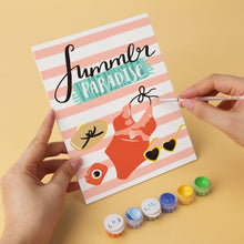 Load image into Gallery viewer, Mini Paint by Numbers Set 15x20cm (6 pieces) - Poolside Pop