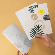 Load image into Gallery viewer, Mini Paint by Numbers Set 15x20cm (6 pieces) - Lines and Leaves
