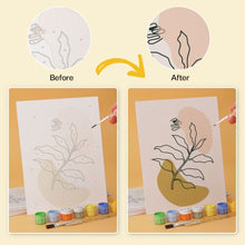 Load image into Gallery viewer, Mini Paint by Numbers Set 15x20cm (6 pieces) - Lines and Leaves