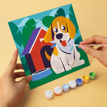 Load image into Gallery viewer, Mini Paint by Numbers Set 20x20cm (6 pieces) - Animal Friends