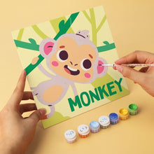 Load image into Gallery viewer, Mini Paint by Numbers Set 20x20cm (6 pieces) - Playful Animals