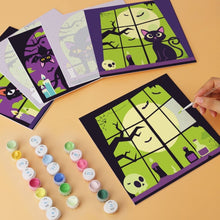 Load image into Gallery viewer, Mini Paint by Numbers Set 20x20cm (6 pieces) - Black Cat Halloween